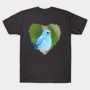 Mountain Bluebird Heart T-Shirt